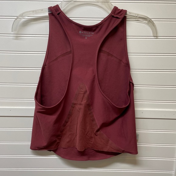 Athleta Cropped Racerback Flowy Tank With Mesh Insets - Picture 4 of 9